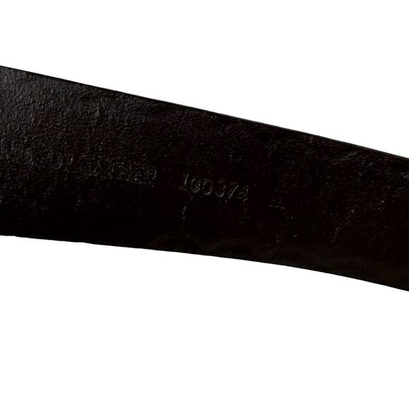 Faux Turquoise Belt buckle with Brown Tooled Leather Belt - Picture 7 of 8